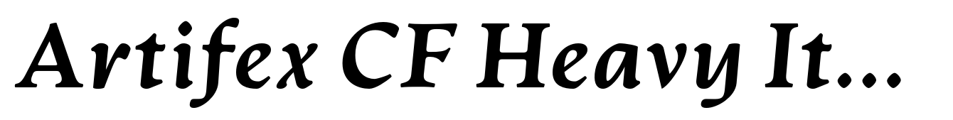 Artifex CF Heavy Italic